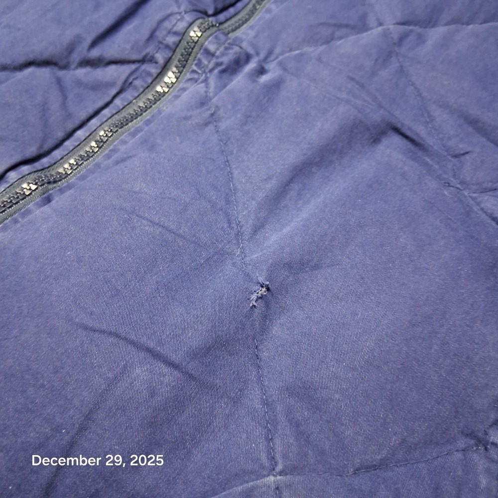 Vintage Dutch Harbor Gear DHG Down Quilted Puffer Jacket Size XL Blue - Picture 3 of 10